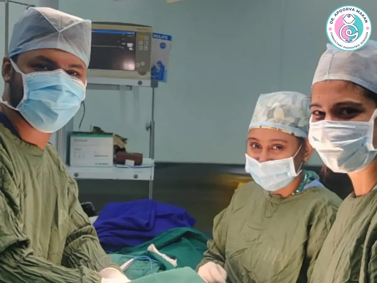 Dr. Apoorva Makan with surgery staff.