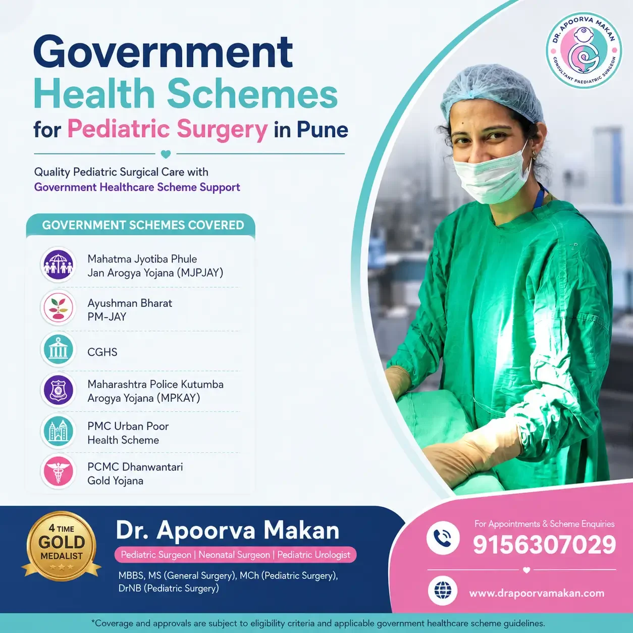 Government Health Schemes in Pune for Pediatric Surgery